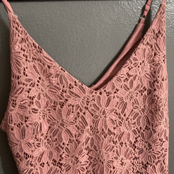 🌸 Xtraordinary Pink Flower Lace Dress - Picture 2 of 7